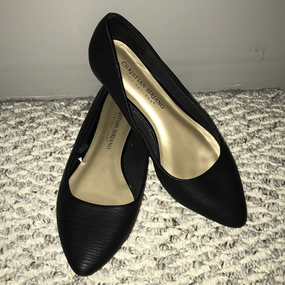 Christian Siriano black flats